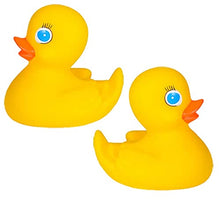 Load image into Gallery viewer, The Dreidel Company Yellow Rubber Duck Toy Duckies for Kids, Bath Birthday Gifts Baby Showers Classroom Incentives, Summer Beach and Pool Activity, 3"