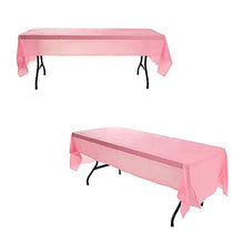 Load image into Gallery viewer, Light Pink Table Cloth 54" x 108", Table Cover for Celebrations, Birthday Party, Picnic Table Covers