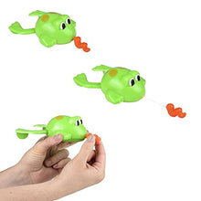 Load image into Gallery viewer, Pull-String Floating Frog Bath Toy for Kids, Bath, Baby Shower, Birthday, Pool Activity, Party Favors, 6.5" Inch