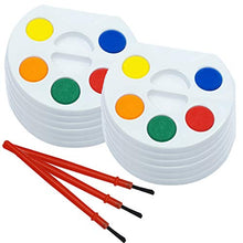 Load image into Gallery viewer, The Dreidel Company Mini Watercolor Paint Set for Kids and Toddlers, 5 Color Tray with Paint Brush Included, Birthday Party, Events and Gatherings