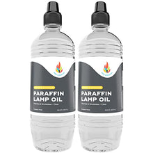 Load image into Gallery viewer, Liquid Paraffin Lamp Oil - 1 Liter - Smokeless, Odorless, Ultra Clean Burning Fuel for Indoor and Outdoor Use (Clear)
