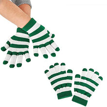 Load image into Gallery viewer, The Dreidel Company Irish Fingerless Gloves, One Size, Green, St. Patrick's Day Party Accessory, Costume Accessories, Party Favor (Single-Pack)