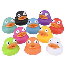 Load image into Gallery viewer, The Dreidel Company Rubber Duck Eye Poppers, Squeeze to Quack, Toy Assortment Duckies for Kids, Bath Birthday Gifts Baby Showers Summer Beach and Pool Activity, 2"