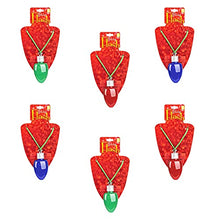 Load image into Gallery viewer, The Dreidel Company Light-UP Christmas Bulb Necklace, Christmas Party Favor Accessory for Kids and Adults, 28"