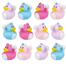 Load image into Gallery viewer, The Dreidel Company Unicorn Rubber Duck Toy Duckies for Kids, Bath Birthday Baby Showers Summer Beach and Pool Activity, 2"