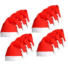 Load image into Gallery viewer, Red Christmas Santa Hat, Xmas Hat for Unisex Adults and Kids, New Year Festive Party, 18" Santa Clause Hat