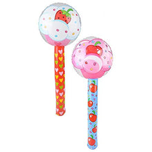 Load image into Gallery viewer, The Dreidel Company Large Cupcake Lollipop Inflate, 36" Tall, Perfect for Kids, Gatherings, Bag Fillers, Classroom Prizes, Event Decorations, Ideal Party Favors