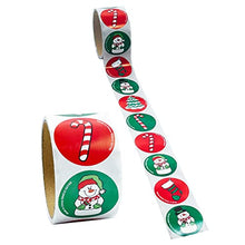 Load image into Gallery viewer, Christmas Decorating Face Stickers, Santa, Candy Canes, Ginger Bread Man, Snow Man Sticker Face, Great for Arts and Crafts, Party Favors, 100 Assorted Stickers
