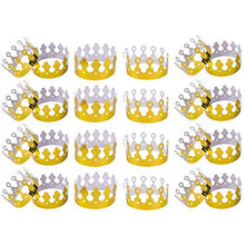 Load image into Gallery viewer, Adjustable Gold Foil Crown Birthday Party Paper Crowns, 2 Designs, Party Supplies, Gatherings, & Events