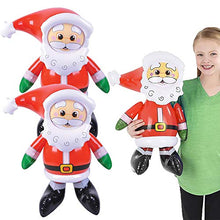 Load image into Gallery viewer, The Dreidel Company Christmas Santa Claus Inflate, 24" Tall, Perfect for Kids, Gatherings, Classroom Prizes, Event Decorations, Ideal Party Favors
