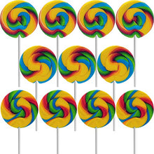 Load image into Gallery viewer, Rainbow Swirl Lollipop, Mixed Fruit Flavor, Individually Wrapped, 2.5" Inch Sucker