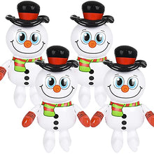 Load image into Gallery viewer, Christmas Snowman Inflate Outdoor Yard Decorations, Christmas Party Blow Up, Birthday Parties, Winter Fun, 24"