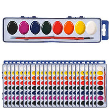 Load image into Gallery viewer, The Dreidel Company Watercolor Paint Set for Kids and Toddlers, 8 Color Tray with Plastic Paint Brush Included, Classroom, Birthday Party, Events and Gatherings
