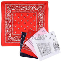 Load image into Gallery viewer, The Dreidel Company Classic Bandana Handkerchiefs, Southwestern Cowboy Design Fashion, Unisex Print Head Wrap, 19"