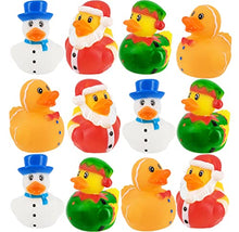 Load image into Gallery viewer, The Dreidel Company Holiday Rubber Duck Toy Duckies for Kids, Bath Birthday Gifts Baby Showers Summer Beach and Pool Activity, 2"