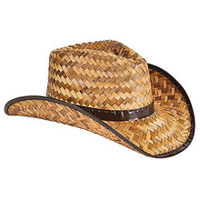 Load image into Gallery viewer, Coco Cowboy Hat, Western Rolled Up Cocoa Cowboy Hat, Adult Medium, 22.5"