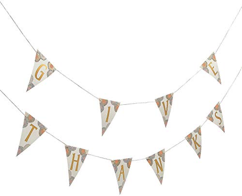 Thanks Giving Banner Mom's Party Thank You Garland, Hanging Decoration, 7ft.