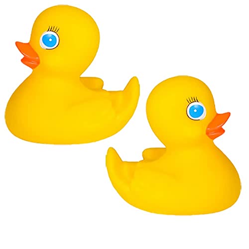 The Dreidel Company Yellow Rubber Duck Toy Duckies for Kids, Bath Birthday Gifts Baby Showers Classroom Incentives, Summer Beach and Pool Activity, 3