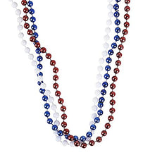 Load image into Gallery viewer, The Dreidel Company Patriotic Beads, Red, Silver, and Blue, 33 inch 7mm
