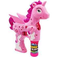Load image into Gallery viewer, The Dreidel Company Unicorn Bubble Blaster Light-Up and Sound, Includes 2 or 4 Bottles of Bubble Solution Refill, Party Favors, Batteries Included
