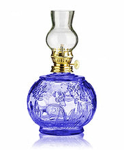 Load image into Gallery viewer, The Dreidel Company Decorative Lamplight Chamber Glass Oil Lamp, for Indoor Use Decor Lighting with Kerosene or Paraffin Oils Lantern, 17oz
