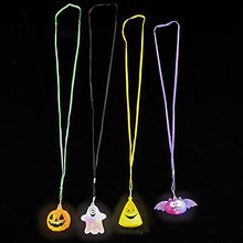 Load image into Gallery viewer, The Dreidel Company Halloween Light-Up Jewelry, Costume Accessory, Halloween Party Favor 1.5", Pack of 4
