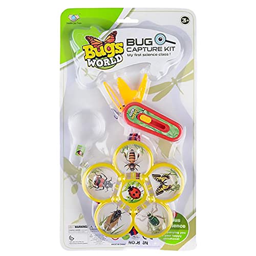 The Dreidel Company Bug Capture Kit, Insect Viewer Set Includes Magnifier, Bug Holder, and Multi-Tool, Plastic Material, 2 Assorted Designs