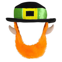 Load image into Gallery viewer, St. Patrick's Day Irish Top Hat and Beard, Leprechaun Green Dress-up Costume, Party Favor, Outfit Accessories Party Supply
