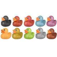 Load image into Gallery viewer, The Dreidel Company Glitter Rubber Duck Toy Assortment Duckies for Kids, Bath Birthday Gifts Baby Showers Summer Beach and Pool Activity, 2&quot;
