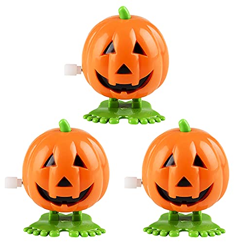 The Dreidel Company Halloween Pumpkin Wind-Up Toys, Birthday Party Favors, Novelty Toys for Boys and Girls, 2