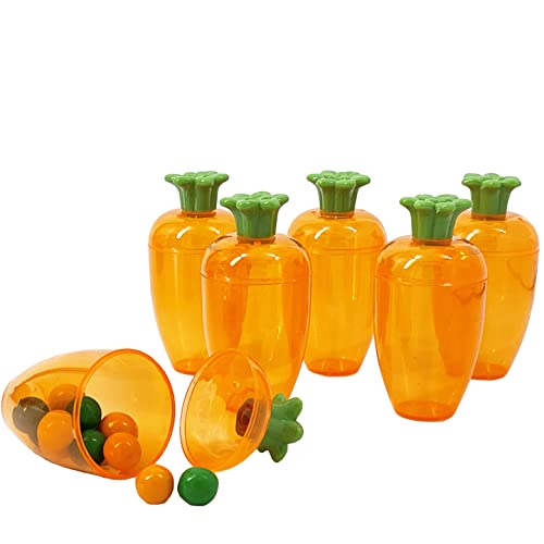 The Dreidel Company Fillable Easter Carrots, Bunny, and Chick Containers, Perfect for Easter Hunt, Surprise Carrot