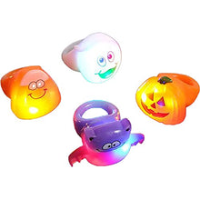 Load image into Gallery viewer, The Dreidel Company Halloween Light-Up Jewelry, Costume Accessory, Halloween Party Favor 1.5", Pack of 4
