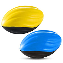 Load image into Gallery viewer, The Dreidel Company Foam Football, Two-Tone Spiral Squeeze Easy Grip, Vinyl Coated 5" - Assorted Colors
