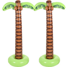 Load image into Gallery viewer, The Dreidel Company Luau Palm Tree Inflatable Decorations, Tiki Pool Parties, Beach Party, Birthday Event, Outdoor Swimming, 66&quot; Tall
