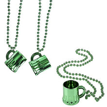 Load image into Gallery viewer, The Dreidel Company St. Patrick&#39;s Beads, Metallic Green, 33 inch (8mm Beads)
