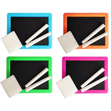 Load image into Gallery viewer, Neon Chalkboard Set Includes Board, Chalk, and Eraser, Educational Learning, Kids Prizes, Prize Giveaways, Party Favors - Assorted Colors
