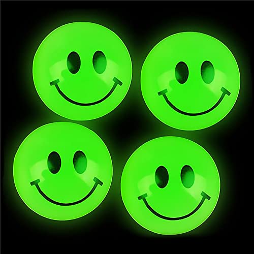 Rubber Bouncing Balls, Glow-in-The-Dark Smile Face Bouncing Balls, 1