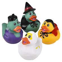 Load image into Gallery viewer, The Dreidel Company Halloween Rubber Duck Monster Toy Duckies for Kids, Bath Birthday Gifts Baby Showers Summer Beach and Pool Activity, 2&quot;
