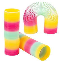 Load image into Gallery viewer, The Dreidel Company Super Long Rainbow Plastic Coil Spring, Party Favor for Kids, 6" (152mm)
