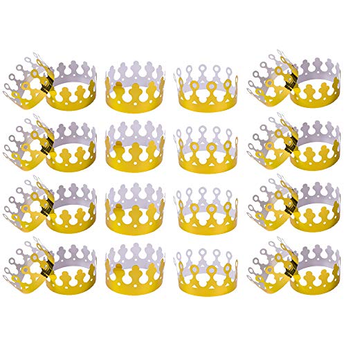 Adjustable Gold Foil Crown Birthday Party Paper Crowns, 2 Designs, Party Supplies, Gatherings, & Events