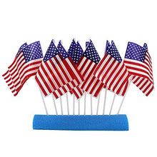 Load image into Gallery viewer, Plastic American Flags on Sticks Perfect for Patriots, Fourth of July - 6" x 4"
