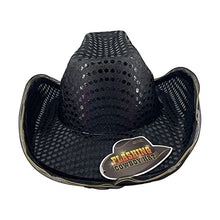 Load image into Gallery viewer, Light-Up Cowboy Hat, Flashing, Blinking Lights, Sequin Dress-Up Costume, Youth Size For Boys and Girls, 21.5"
