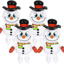 Load image into Gallery viewer, Christmas Snowman Inflate Outdoor Yard Decorations, Christmas Party Blow Up, Birthday Parties, Winter Fun, 24&quot;
