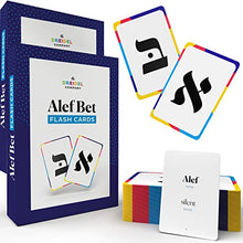 Load image into Gallery viewer, The Dreidel Company Alef Bet Flash Cards Aleph Beis Jewish Alphabet Flashcards
