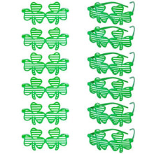Load image into Gallery viewer, St. Patrick's Shamrock Shutter Glasses, Kids Plastic Shutter Shades Glasses Party Favors
