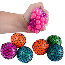 Load image into Gallery viewer, The Dreidel Company Neon Mesh Squeeze Ball Liquid Filled Ball in Netting, Slime Cool Fluffy, Non Stickys, Stress &amp; Anxiety Relief, Super Soft Sludge Toy, 3"
