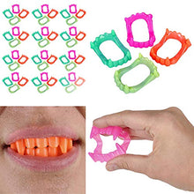 Load image into Gallery viewer, The Dreidel Company Halloween Teeth Neon Fangs Teeth, Costume, Funny Halloween Dress-Up, Pretend Play Decoration
