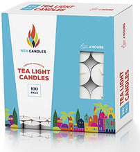 Load image into Gallery viewer, Unscented Tea Lights Candles White, Smokeless, Dripless &amp; Long Lasting Paraffin Tea Candles | Small Votive Mini Tealight Candles for Home, Pool, Shabbat, Weddings &amp; Emergencies
