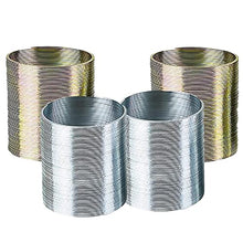 Load image into Gallery viewer, The Dreidel Company Metal Coil Spring, Gold &amp; Silver Springy, Goody Bag Fillers, Party Favor for Kids, Variety of 2" (50.8mm)
