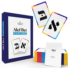 Load image into Gallery viewer, The Dreidel Company Alef Bet Flash Cards Aleph Beis Jewish Alphabet Flashcards
